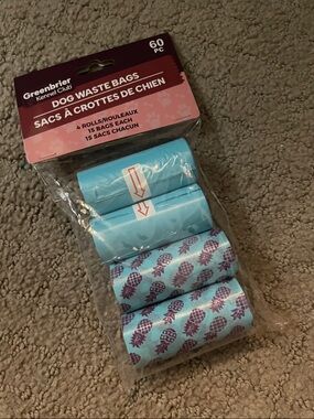 Greenbrier Kennel Club Blue & Pineapple Dog Waste Bags - 60 Pack